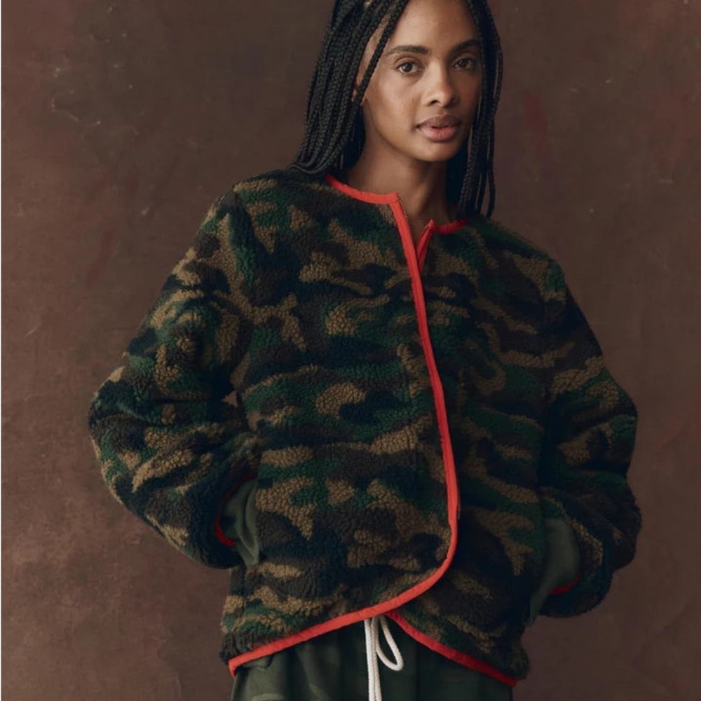 The GREAT Reversible Plush Bomber. Camo and Hot Red. Size 3 (Large).